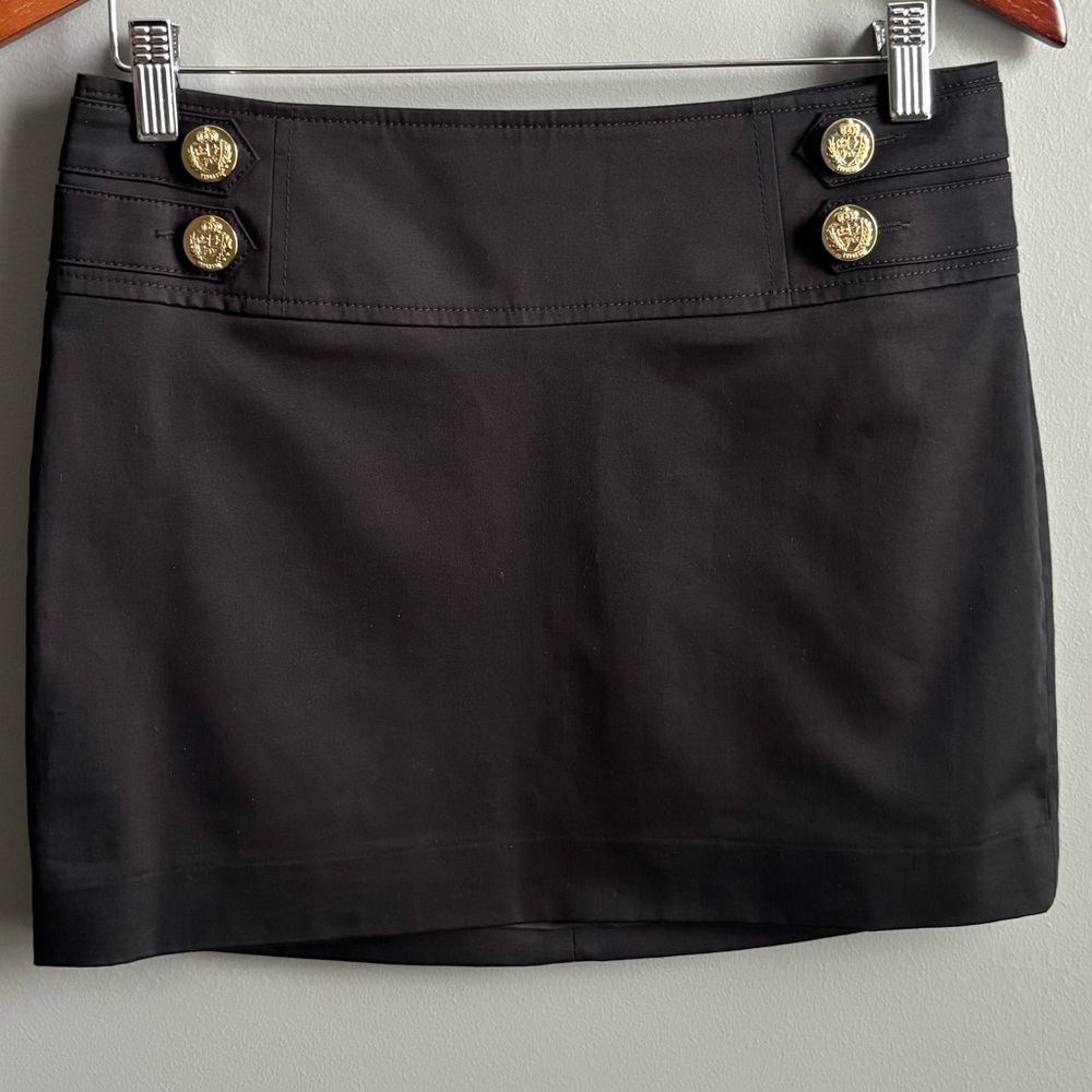 Express Mini Skirt With Gold Button Detail